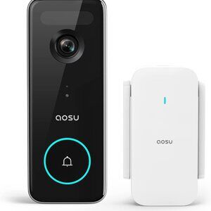 Doorbell Camera Wireless Outdoor, aosu 5MP Ultra HD, 3D Motion Detection Video D